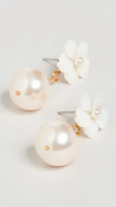 Jennifer Behr Minna Earring Mother of Pearl One Size | Thumbnail 4
