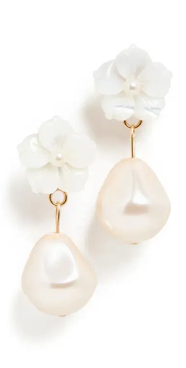 Jennifer Behr Minna Earring Mother of Pearl One Size | Thumbnail 1