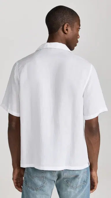 Onia Air Linen Convertible Camp Shirt White S | Thumbnail 3