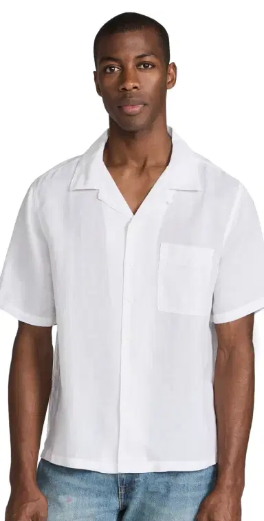 Onia Air Linen Convertible Camp Shirt White S | Thumbnail 1