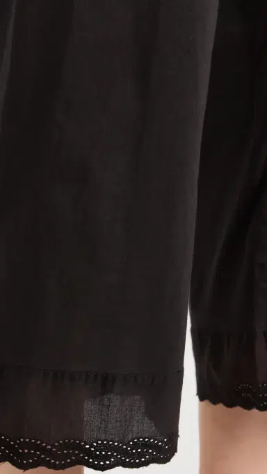 The Great. THE GREAT. The Eyelet Easy Sleep Pants Black 0 | Thumbnail 6