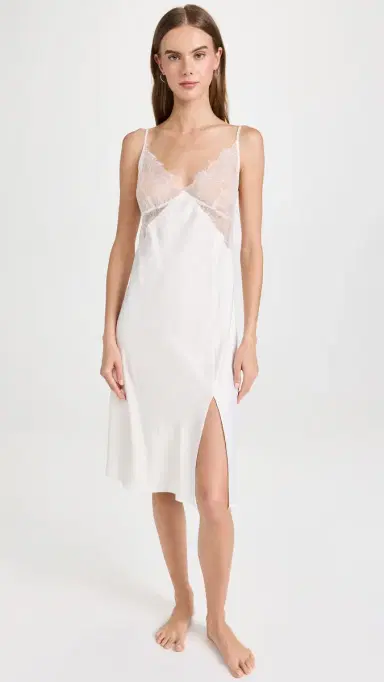 HONEYDEW Woven & Lace Chemise Ivory XL | Thumbnail 2