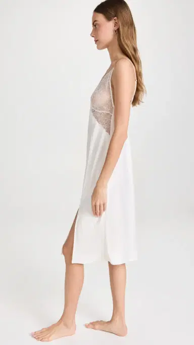 HONEYDEW Woven & Lace Chemise Ivory XL | Thumbnail 4