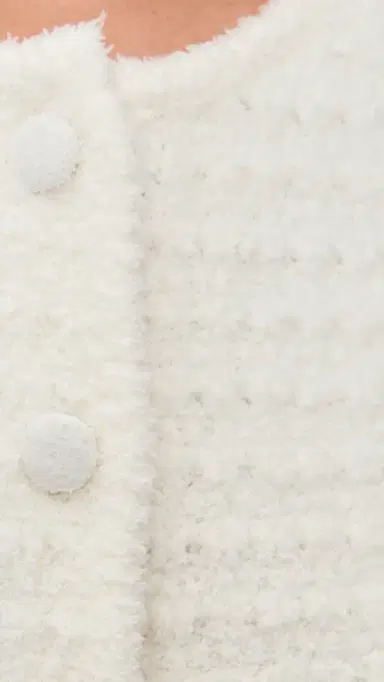 Barefoot Dreams Cozy Chic Textured Button Front Cardigan Pearl | Thumbnail 6 Barefoot Dreams Cozy Chic Textured Button Front Cardigan Pearl | Thumbnail 6