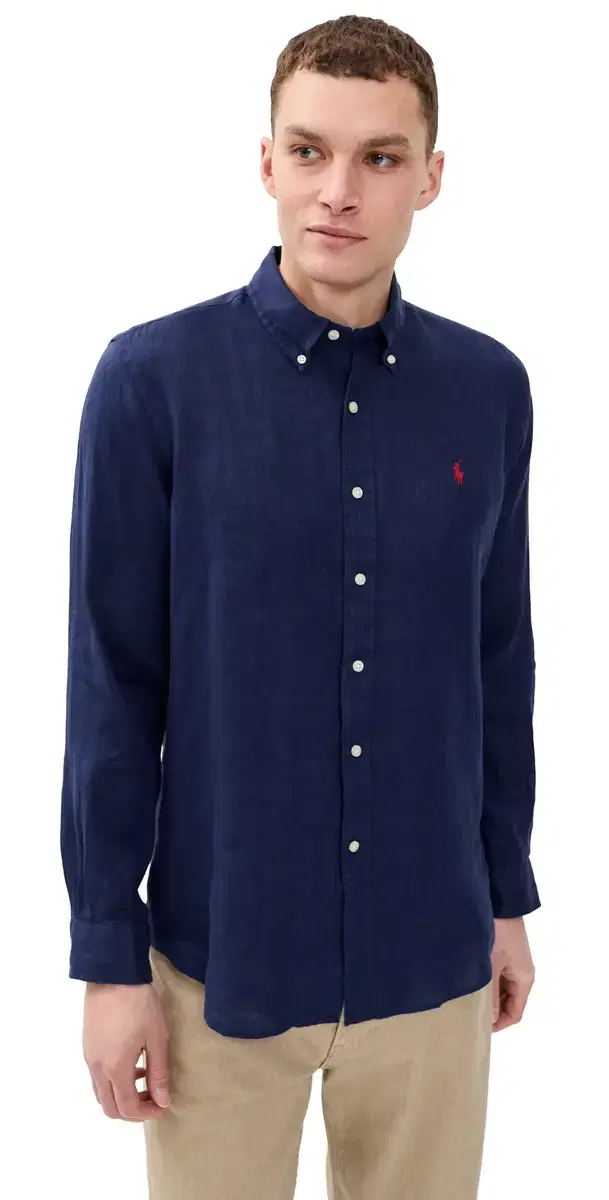 Polo Ralph Lauren Long leeve Linen hirt New Classic Navy