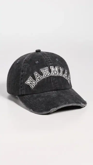 Nahmias Chenille Dad Cap Off Black Jersey One Size | Thumbnail 2 Nahmias Chenille Dad Cap Off Black Jersey One Size | Thumbnail 2
