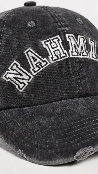 Nahmias Chenille Dad Cap Off Black Jersey One Size | Thumbnail 4 Nahmias Chenille Dad Cap Off Black Jersey One Size | Thumbnail 4