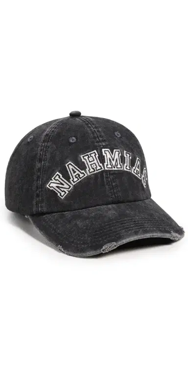 Nahmias Chenille Dad Cap Off Black Jersey One Size | Thumbnail 1 Nahmias Chenille Dad Cap Off Black Jersey One Size | Thumbnail 1