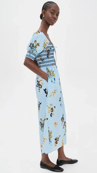 Hill House Home The Madeline Nap Dress English Daisy/Blue | Thumbnail 4 Hill House Home The Madeline Nap Dress English Daisy/Blue | Thumbnail 4