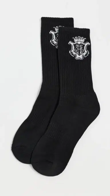 Rhude Chateau Crest Socks Black / White One Size | Thumbnail 2