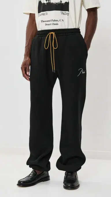 Rhude Baggy Snap Cargo Pants Black/ White | Thumbnail 2 Rhude Baggy Snap Cargo Pants Black/ White | Thumbnail 2