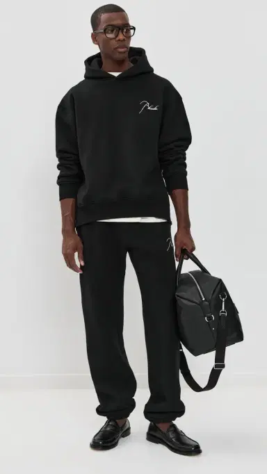 Rhude Baggy Snap Cargo Pants Black/ White | Thumbnail 5 Rhude Baggy Snap Cargo Pants Black/ White | Thumbnail 5