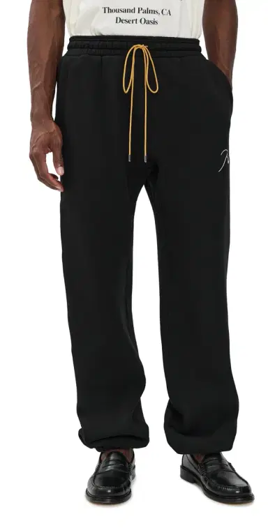 Rhude Baggy Snap Cargo Pants Black/ White | Thumbnail 1 Rhude Baggy Snap Cargo Pants Black/ White | Thumbnail 1