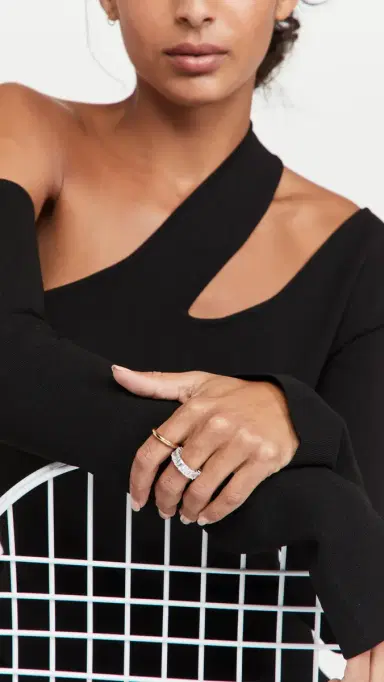 By Adina Eden Baguette Eternity Band Silver | Thumbnail 3