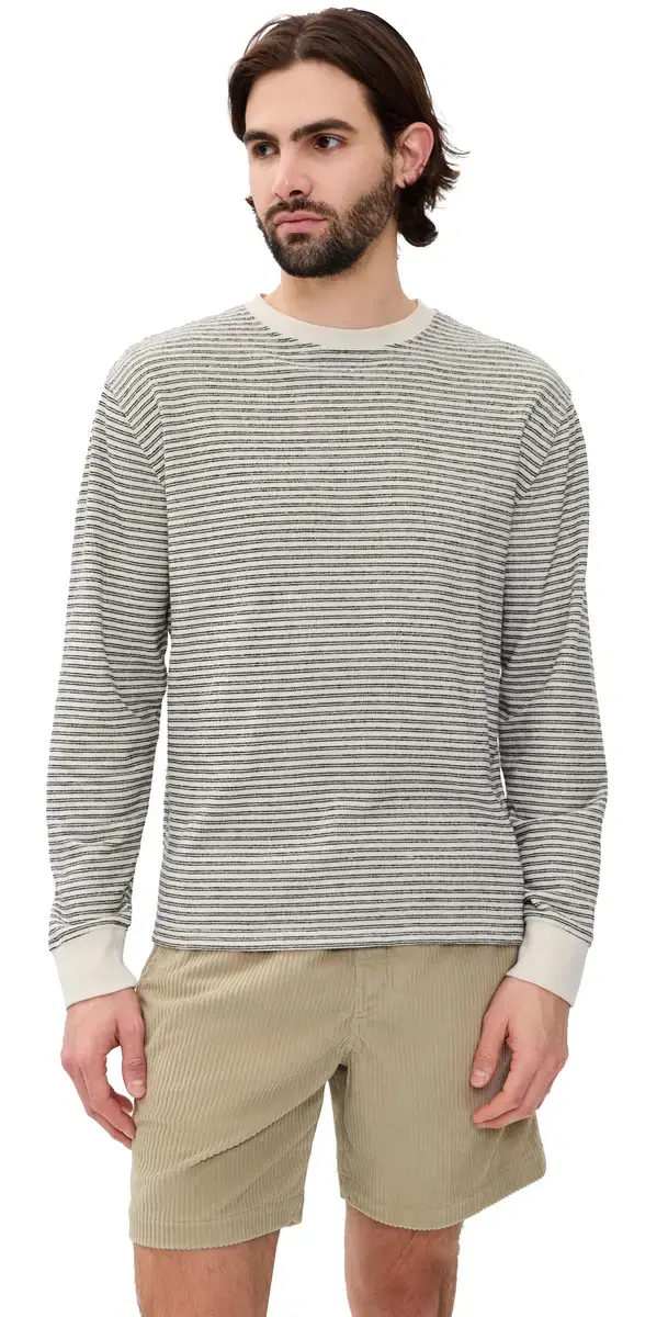 Fair Harbor Sundown Terry Crewneck Nautical Stripe
