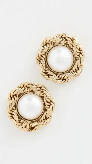 Jennifer Behr Careena Earrings Gold One Size | Thumbnail 2