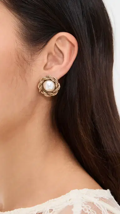 Jennifer Behr Careena Earrings Gold One Size | Thumbnail 3