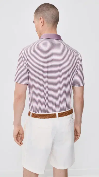 Redvanly Striped Baker Polo Shirt Lilac | Thumbnail 3 Redvanly Striped Baker Polo Shirt Lilac | Thumbnail 3