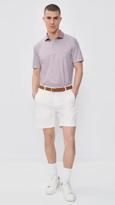 Redvanly Striped Baker Polo Shirt Lilac | Thumbnail 5 Redvanly Striped Baker Polo Shirt Lilac | Thumbnail 5
