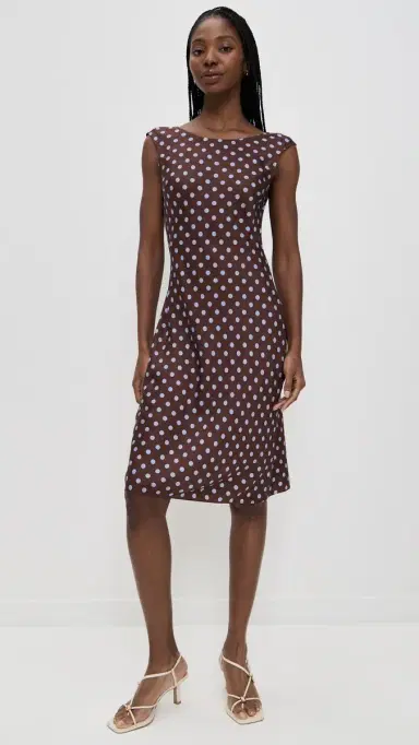 POSSE Leo Dress Chocolate Polka Dot | Thumbnail 2 POSSE Leo Dress Chocolate Polka Dot | Thumbnail 2