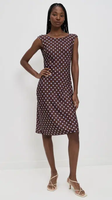POSSE Leo Dress Chocolate Polka Dot | Thumbnail 5 POSSE Leo Dress Chocolate Polka Dot | Thumbnail 5