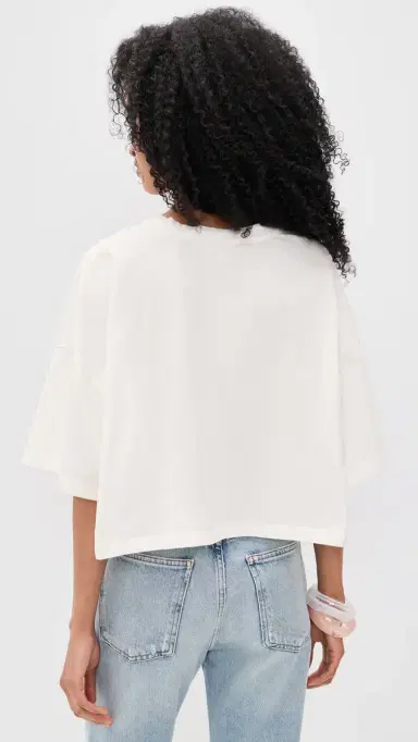 LoveShackFancy Mirelda Tee True White | Thumbnail 3