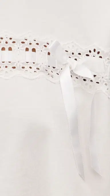 LoveShackFancy Mirelda Tee True White | Thumbnail 6