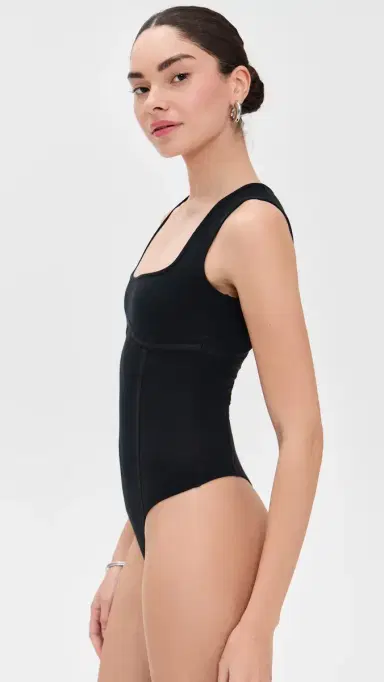 Fleur du Mal Cotton Scoop Neck Thong Bodysuit Black L | Thumbnail 4 Fleur du Mal Cotton Scoop Neck Thong Bodysuit Black L | Thumbnail 4