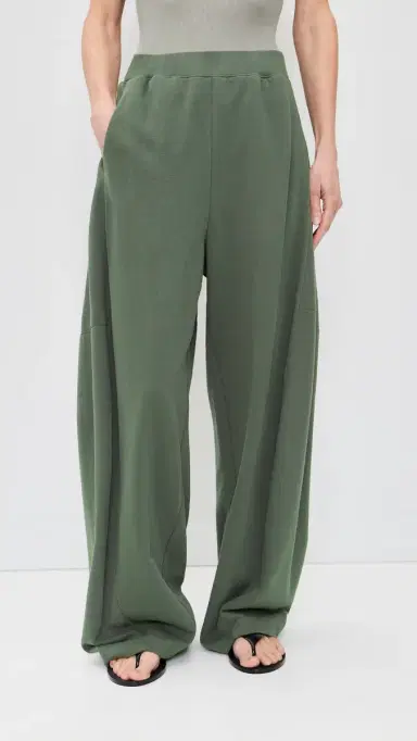 Tibi Petite Winslow Sweatpants Olive | Thumbnail 2