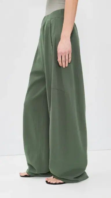 Tibi Petite Winslow Sweatpants Olive | Thumbnail 4