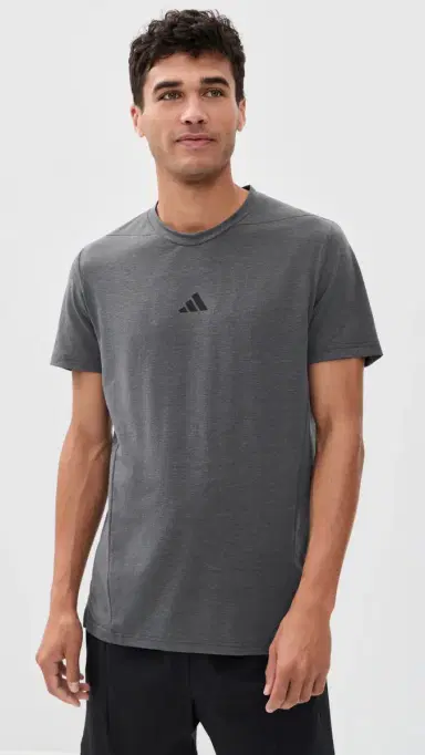 Adidas Designed For Training Workout Tee Dgh Solid Grey | Thumbnail 2