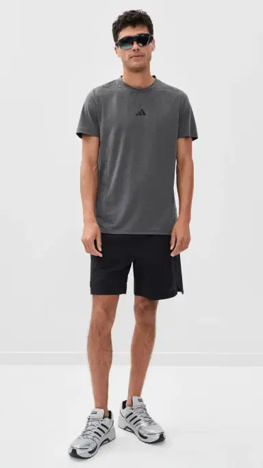 Adidas Designed For Training Workout Tee Dgh Solid Grey | Thumbnail 5