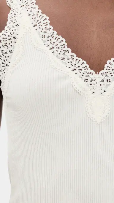 Madewell Lace-Trim Ribbed Tank Top Winter White w/ White | Thumbnail 6 Madewell Lace-Trim Ribbed Tank Top Winter White w/ White | Thumbnail 6