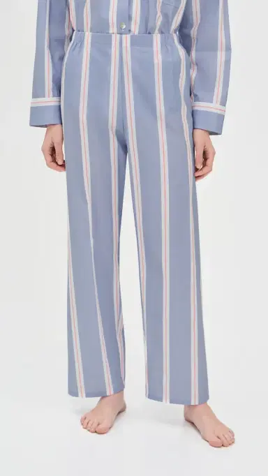 Sleeper The Rose Cotton Pajama Set Blue tripes | Thumbnail 5