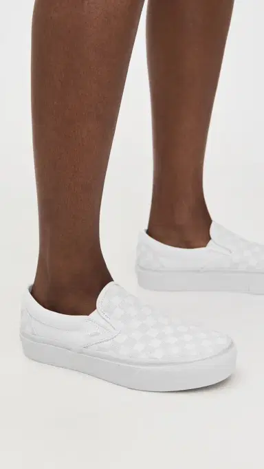 Vans Classic Slip On Platform Sneakers Metallic Checkerboard | Thumbnail 3 Vans Classic Slip On Platform Sneakers Metallic Checkerboard | Thumbnail 3