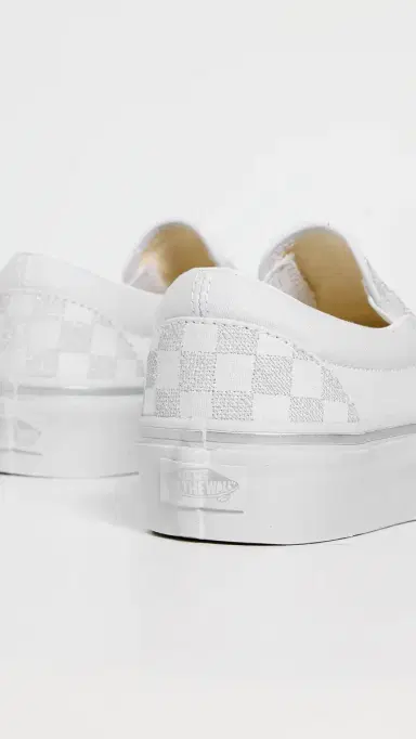 Vans Classic Slip On Platform Sneakers Metallic Checkerboard | Thumbnail 4 Vans Classic Slip On Platform Sneakers Metallic Checkerboard | Thumbnail 4