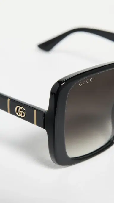 Gucci Square Sunglasses Black-Black-Grey | Thumbnail 5 Gucci Square Sunglasses Black-Black-Grey | Thumbnail 5