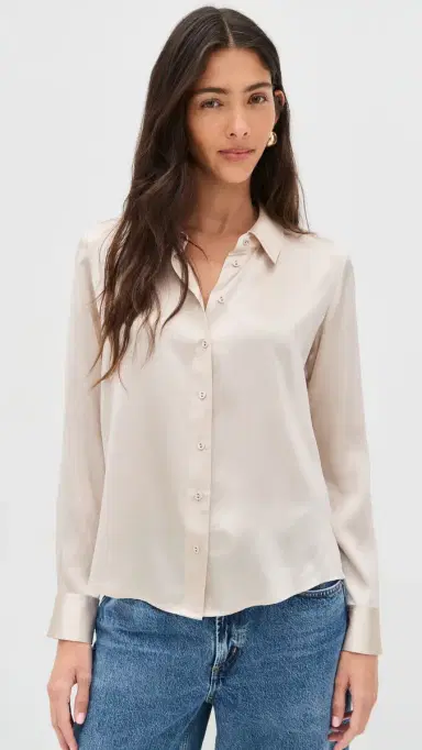 Cami NYC Crosby Blouse Oat | Thumbnail 2