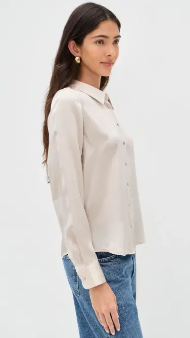 Cami NYC Crosby Blouse Oat | Thumbnail 4