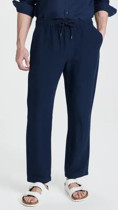 Onia Air Linen Pull-On Pants Deep Navy M | Thumbnail 2