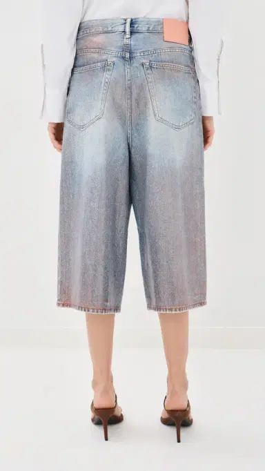 Acne Studios Denim Shorts Rose Copper/Light Blue | Thumbnail 4