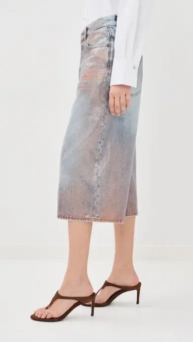 Acne Studios Denim Shorts Rose Copper/Light Blue | Thumbnail 5