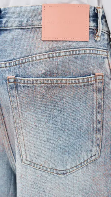 Acne Studios Denim Shorts Rose Copper/Light Blue | Thumbnail 6