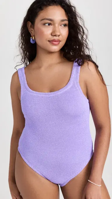 Hunza G Classic Square One Piece Lilac One Size | Thumbnail 2