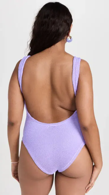 Hunza G Classic Square One Piece Lilac One Size | Thumbnail 3