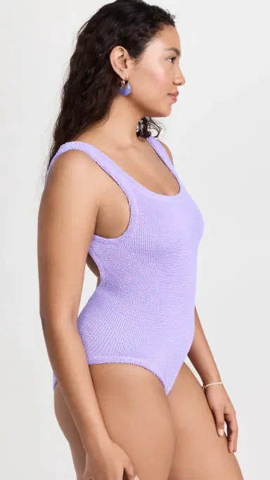 Hunza G Classic Square One Piece Lilac One Size | Thumbnail 4