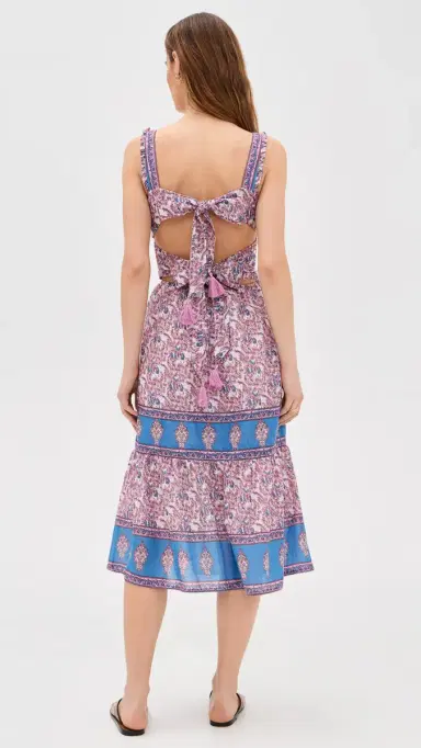 Bell Ophelia Midi Dress Pink and Blue | Thumbnail 3 Bell Ophelia Midi Dress Pink and Blue | Thumbnail 3