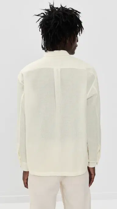 Bather Waffle eisure Shirt White | Thumbnail 3