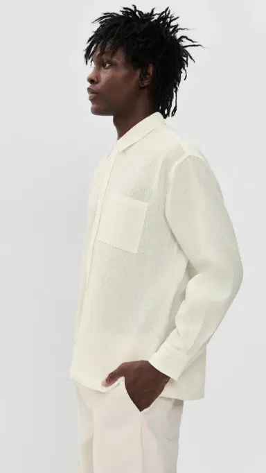 Bather Waffle eisure Shirt White | Thumbnail 4