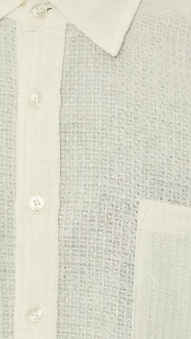 Bather Waffle eisure Shirt White | Thumbnail 6